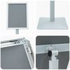 vidaXL Pedestal Poster Stand Silver 32 x 27 x 119 cm PVC and Cast Iron