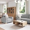 vidaXL Sofa 3 pcs Cloud Grey Fabric