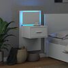 vidaXL Wall-mounted Bedside Cabinet with LED Lights White