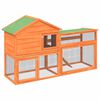 vidaXL Rabbit Hutch Brown 185.5x60.5x109.5 cm Solid Wood Pine