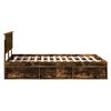 vidaXL Bed Frame Smoked Oak 150 x 200 cm Engineered wood