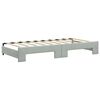 vidaXL Daybed with Trundle without Mattress Light Grey 90x190 cm Single