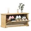 vidaXL Shoe Cabinet "Corona" 99x32x47 cm Solid Wood Pine