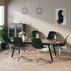 vidaXL Swivel Dining Chairs 6 pcs Black PP