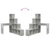 vidaXL Corner Desk with Shelf Concrete Grey 101.5 x 149.5 x 149.5 cm