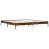 vidaXL Bed Frame without Mattress Smoked Oak 200x200 cm