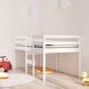 vidaXL High Sleeper Bed without Mattress White 80x200 cm Solid Wood Pine