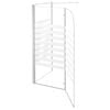 vidaXL Bath Enclosure 120x68x130 cm Tempered Glass Stripe