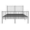 vidaXL Metal Bed Frame without Mattress with Footboard Black 120x190cm
