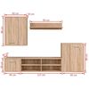 vidaXL TV Cabinet Set Wall-mounted 5 pcs Sonoma oak 221 x 30 x 80 cm