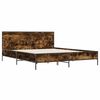 vidaXL Bed Frame without Mattress Smoked Oak 140x190 cm