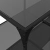 vidaXL Coffee Table with Black Glass Top 98.5x50x40 cm Steel