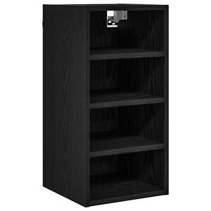 vidaXL Hanging Cabinet Black oak 30 x 29.5 x 60 cm Engineered Wood
