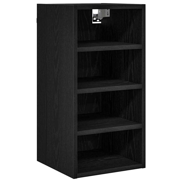 vidaXL Hanging Cabinet with Shelf Riga Black oak 30 x 29.5 x 60 cm