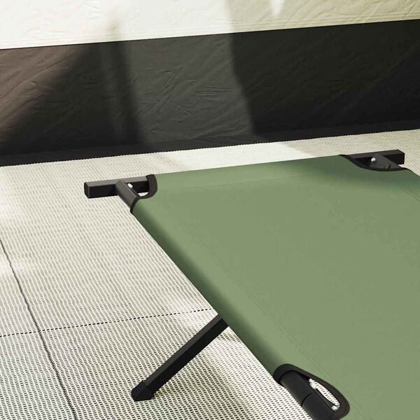 vidaXL Folding Camping Bed 2 pcs Green 210 x 80 x 46 cm Oxford fabric