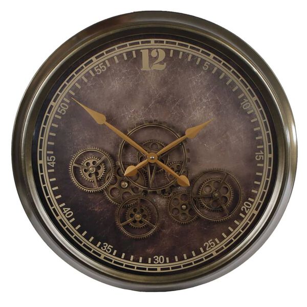 Gifts Amsterdam Radar Clock Vienna Metal Gold 62 cm