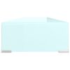 vidaXL TV Stand/Monitor Riser Glass Green 110x30x13 cm