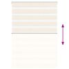 vidaXL Zebra Blind Marble Beige 115x100 cm Fabric Width 110.9 cm Polyester