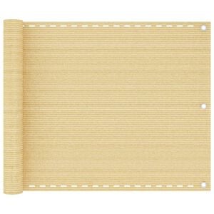 vidaXL Balcony Screen Beige 75x300 cm HDPE