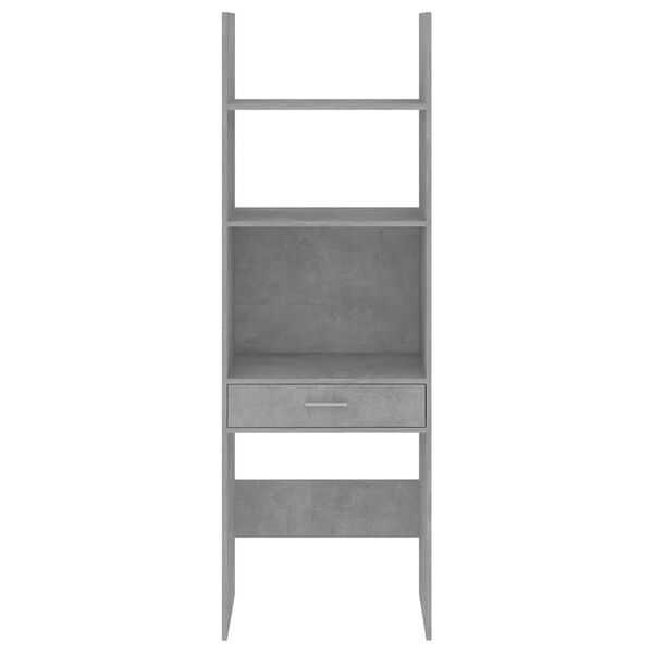 vidaXL Book Cabinet Concrete Grey 60x35x180 cm Engineered Wood