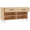 vidaXL Shoe Bench Sonoma Oak 102x35x55 cm Engineered Wood