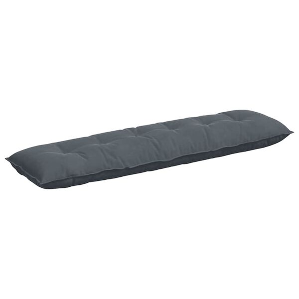vidaXL Back Pillow Dark Grey 180 x 50 cm Corduroy Fabric