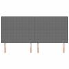 vidaXL LED Headboard with LED Strip Lights Light grey 200 cm Fabric