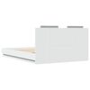 vidaXL Bed Frame with LED without Mattress White 140x200 cm