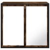 vidaXL Bathroom Mirror Cabinet Smoked Oak 65x20x60 cm Engineered Wood