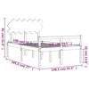 vidaXL Senior Bed without Mattress White Double Solid Wood