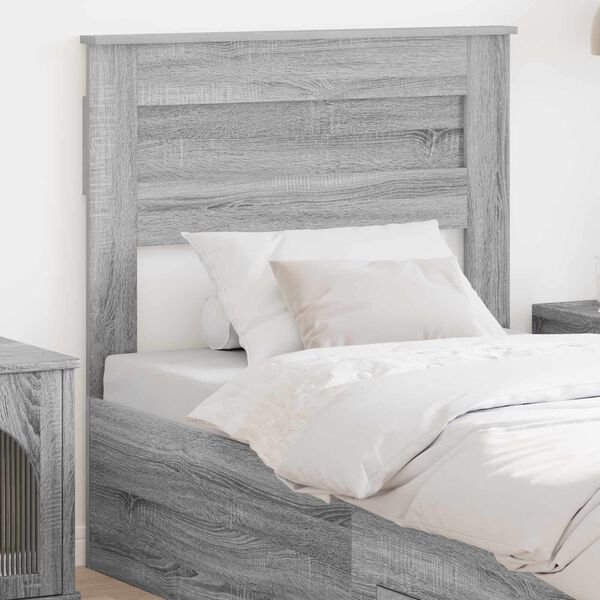 vidaXL Headboard with Headboard Grey Sonoma 75 cm Engineered wood