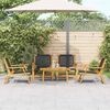 vidaXL Garden Chairs with Table 5 pcs Black 90 x 45 x 40 cm