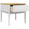 vidaXL Lamp Table FLORO White 55x55x54 cm Solid Wood Pine