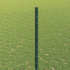 vidaXL Fence with Post Green 1.4 x 10 m Steel and PVC