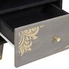 vidaXL Bedside Cabinet 2 pcs Grey 40 x 33 x 46 cm Solid Mango Wood