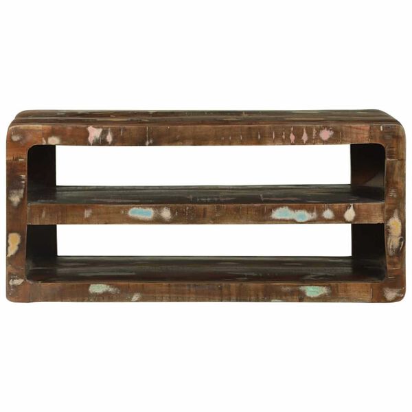 vidaXL TV Cabinet Multicolour 80 x 32 x 36 cm Solid Reclaim wood