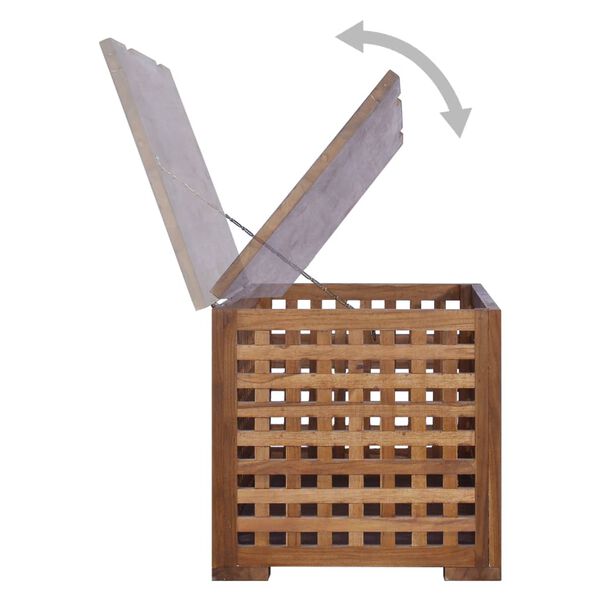 vidaXL Rope Box 80x40x40 cm Solid Teak Wood
