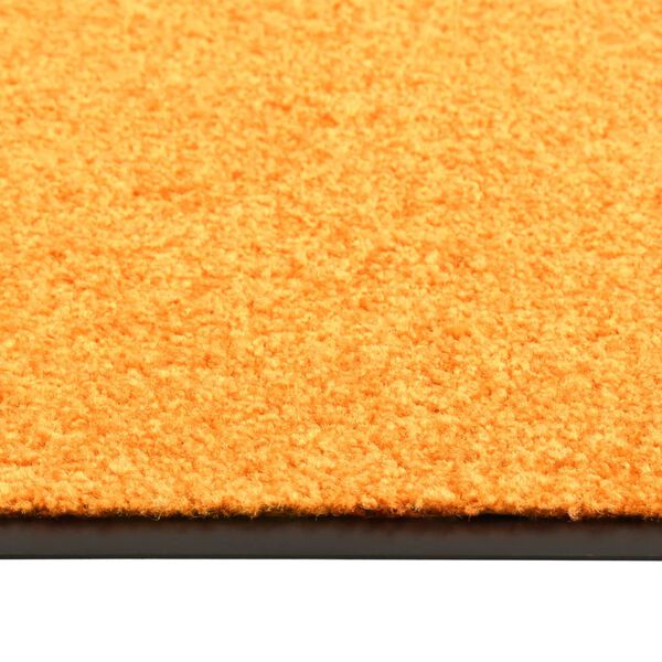 vidaXL Doormat Washable Orange 60x90 cm