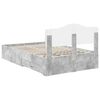 vidaXL Bed Frame Concrete Grey 120 x 200 cm Engineered Wood