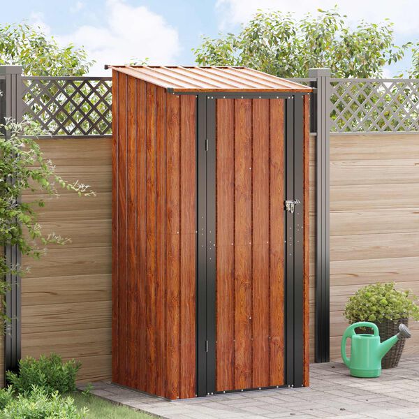 vidaXL Garden Sheds Brown 103 x 86 x 200 cm Metal