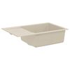 vidaXL Sink Beige 780 x 500 mm 80% Quartz and 20% Resin