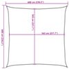vidaXL Sun Shade Sail Light Grey 6x6 m 100% Polyester Oxford
