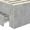 vidaXL Bed Frame with Drawer Concrete Grey 75 x 190 cm Engineered Wood