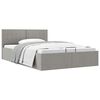 vidaXL Hydraulic Storage Bed Frame without Mattress Light Grey 140x200cm