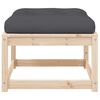 vidaXL Garden Footstool with Cushions Solid Wood Pine