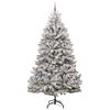 vidaXL Artificial Christmas Tree Green and White 270 cm PVC and Metal
