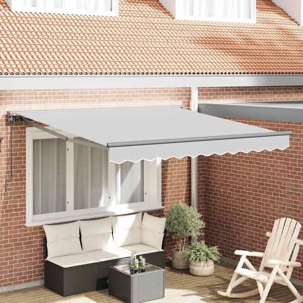 vidaXL Awning Frame Retractable Manual Anthracite 3.5 x 2.5 m
