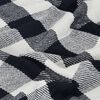 vidaXL Throw Cotton Check 125x150 cm Navy Blue