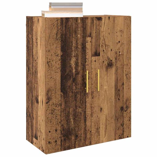 vidaXL Wall Cabinet Old Wood 69.5 x 34 x 90 cm Engineered Wood