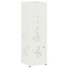 vidaXL Umbrella Stand with Storage White 15.5 x 15.5 x 49 cm Metal